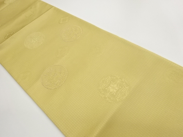 JAPANESE FUKURO OBI / WOVEN FLOWER CREST